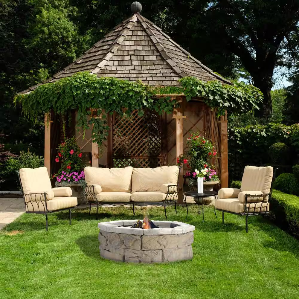 30 In. Fossill Limestone Fire Pit Kit