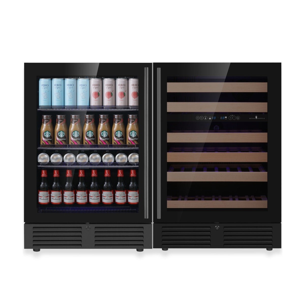 KingsBottle 48-Inch Triple-Zone Wine & Beverage Center