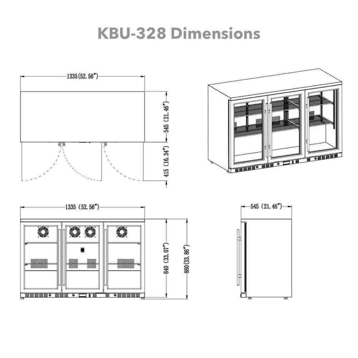 KingsBottle 53-Inch Beverage Refrigerator