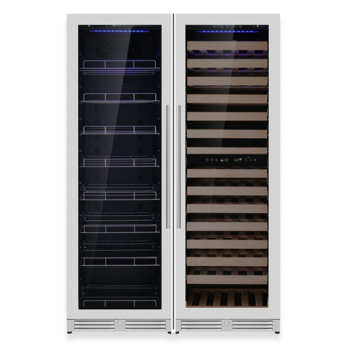 KingsBottle 72-Inch Upright Triple-Zone Wine & Beverage Center