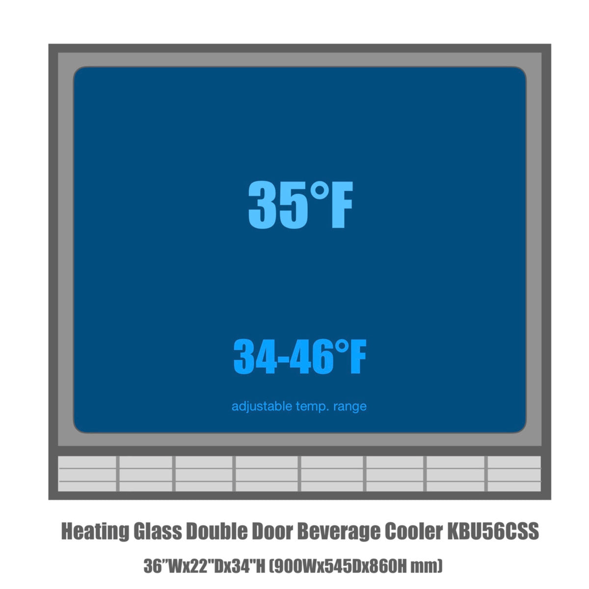 KingsBottle 36-Inch Beverage Refrigerator