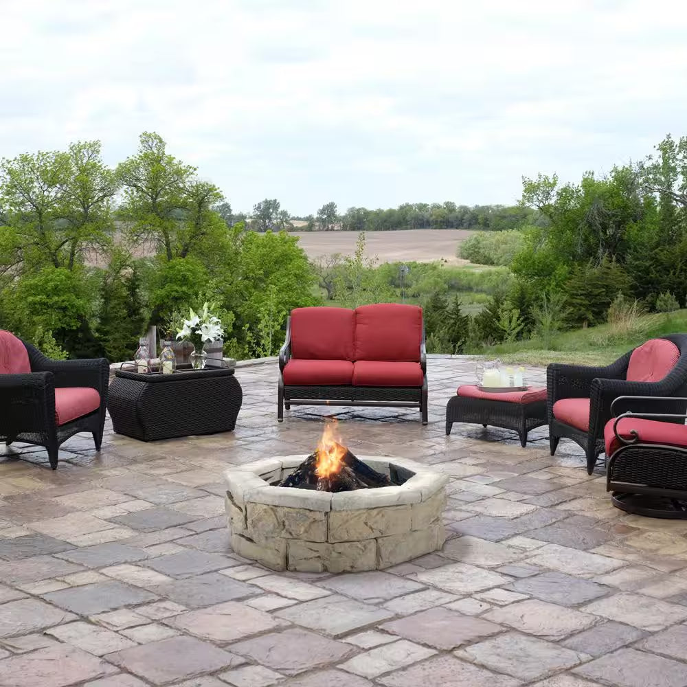 30 In. Fossill Limestone Fire Pit Kit