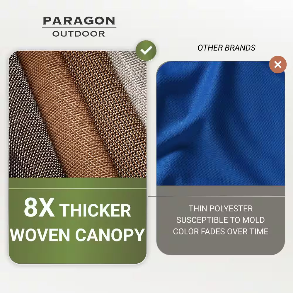 Florence 11 Ft. X 11 Ft. Aluminum Pergola in White Finish and White Canopy