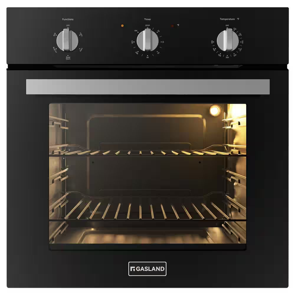 24 In. Built-In Single Electric Wall Oven in Black, CSA Certified