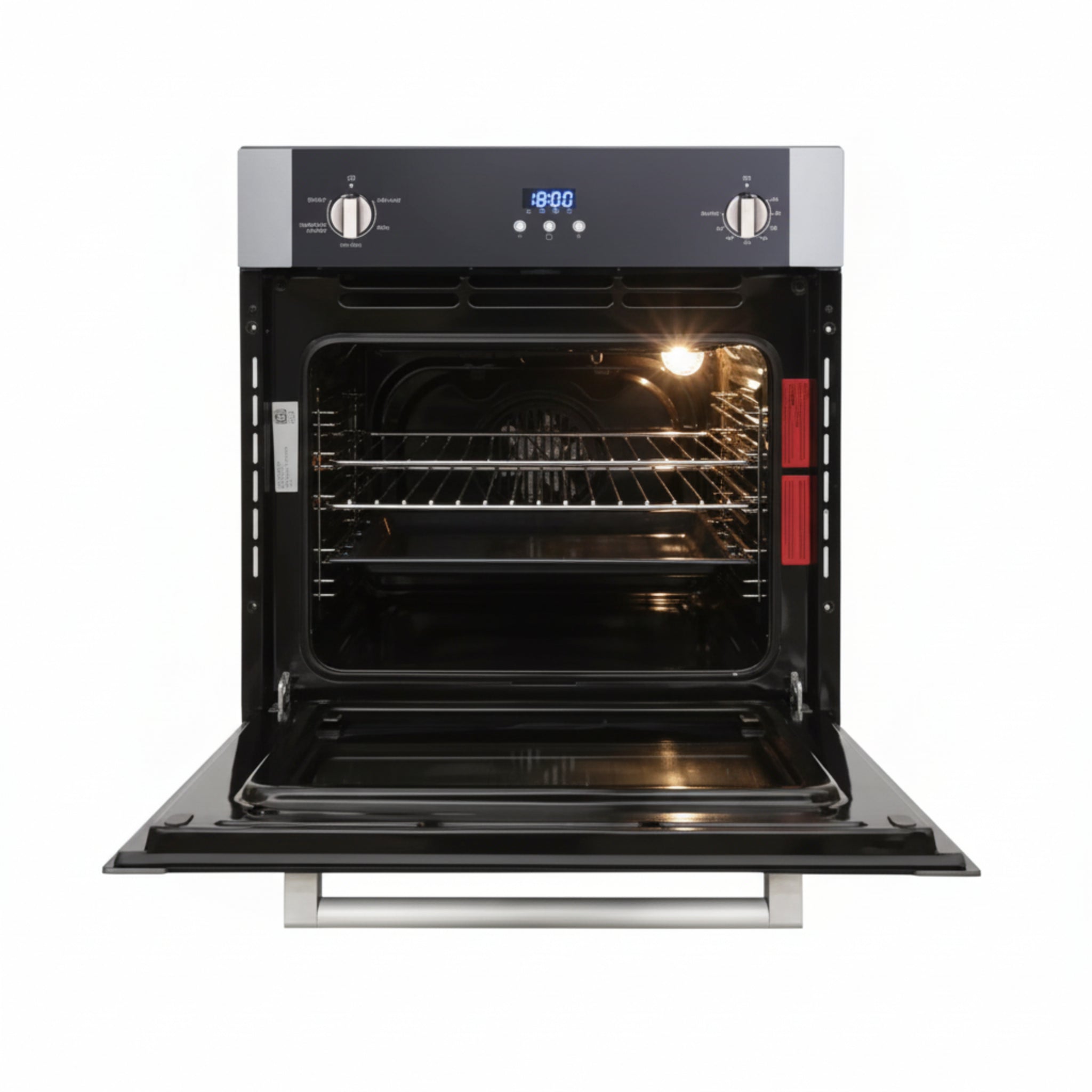 24 Inch Built-In Wall Oven, Stainless and Black