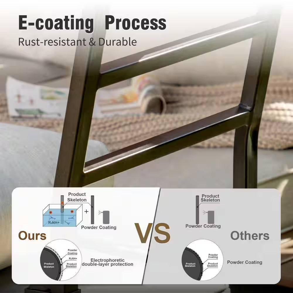 6 -Seat 6-Piece Metal Outdoor Patio Conversation Sectional -Seating Set with Light Gray Cushions and Coffee Table