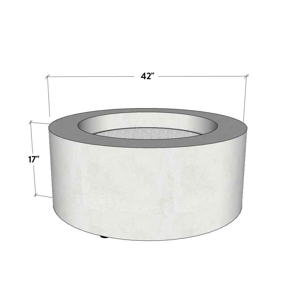 Kylindros Cylinder Concrete Fire Pit Table