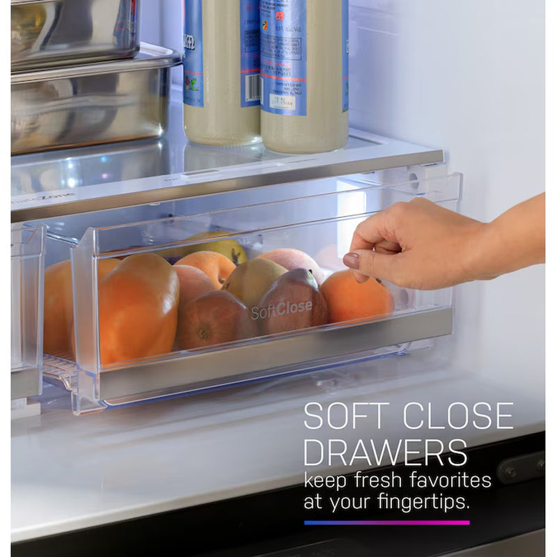 Profile Counter-Depth 22.4-Cu Ft 4 -Door 36-In Wide Smart Compatible French Door Refrirator with Ice Maker with Water and Ice Dispenser and Door within Door ( Finrprint-Resistant Stainless Steel ) ENERGY STAR Certified