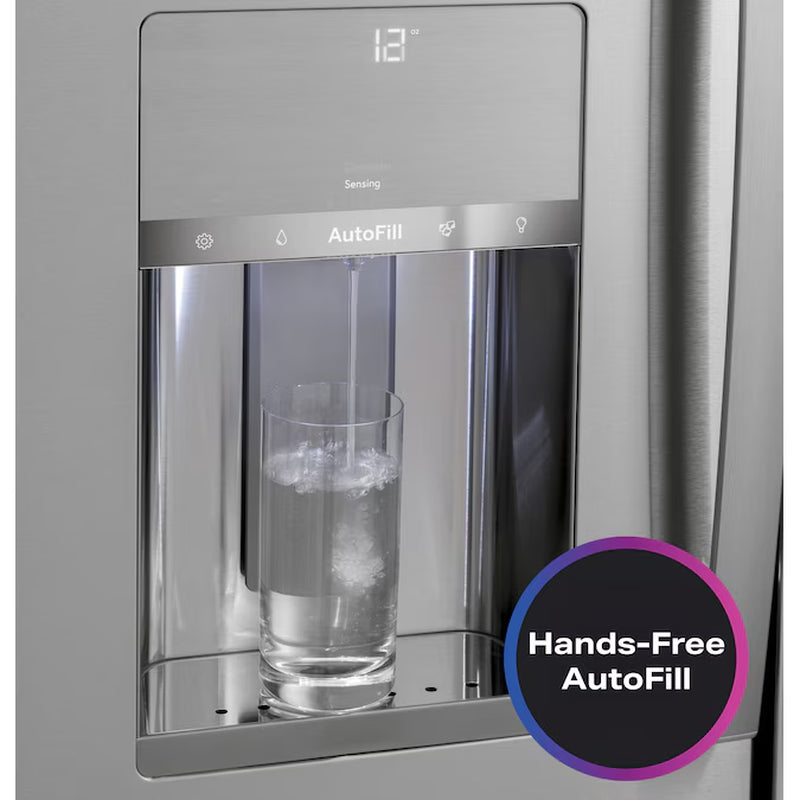 Profile Counter-Depth 22.4-Cu Ft 4 -Door 36-In Wide Smart Compatible French Door Refrirator with Ice Maker with Water and Ice Dispenser and Door within Door ( Finrprint-Resistant Stainless Steel ) ENERGY STAR Certified