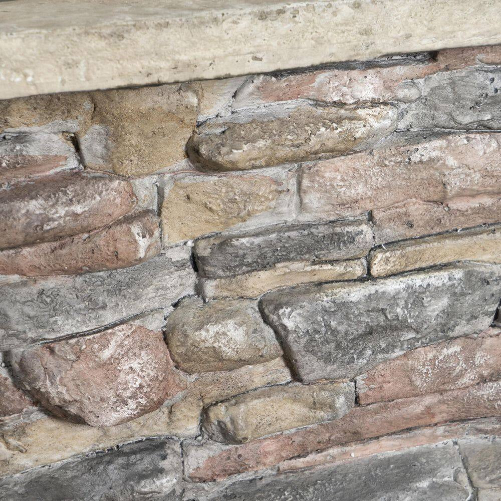 28.75 In. W X 22 In. H Stone Square Wood Burning Outdoor Fire Pit in Stone Gray