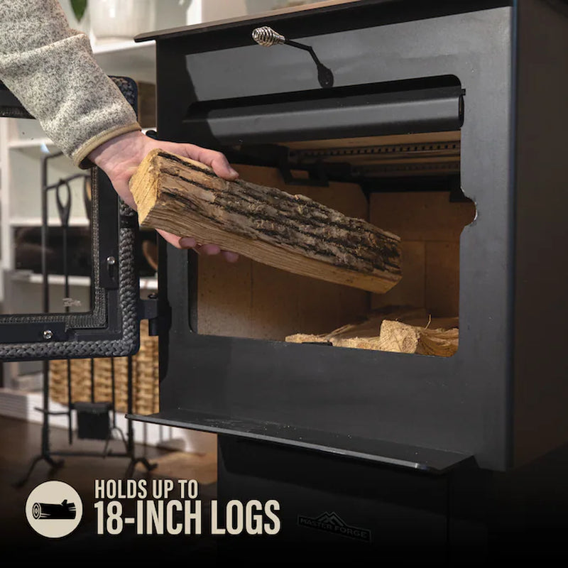 2500-Sq Ft Heating Area Firewood and Fire Logs Wood Stove (EPA Approved)