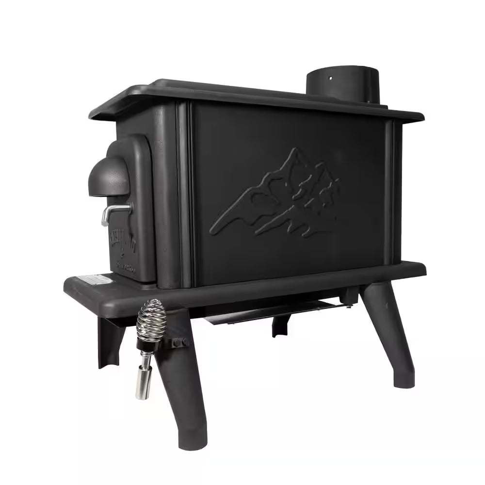 Cast Iron Single Burn Rate Erie Wood Stove - Heats 900 Sq. Ft.