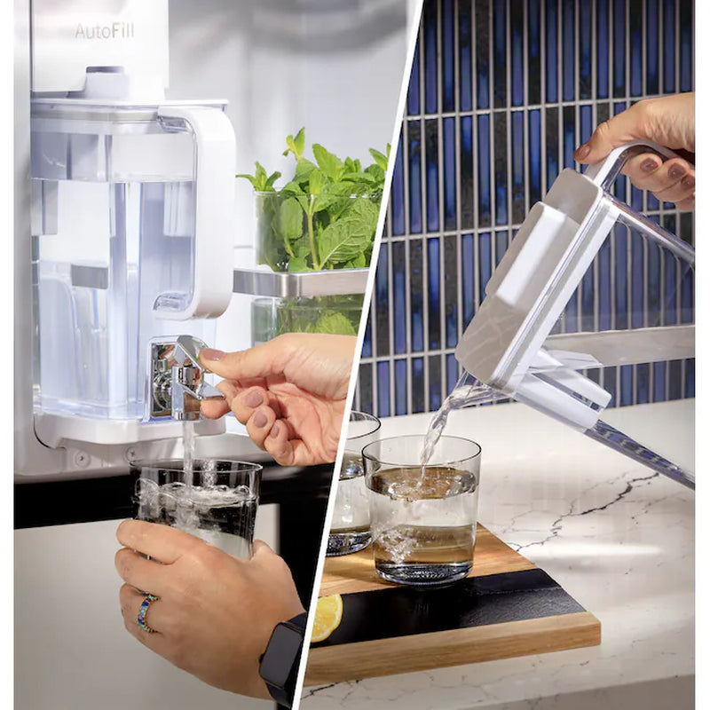 Profile Standard-Depth 28-Cu Ft 4 -Door 36-In Wide Smart Compatible French Door Refrirator with Ice Maker with Water Dispenser and Door within Door ( Finrprint-Resistant Stainless Steel ) ENERGY STAR Certified