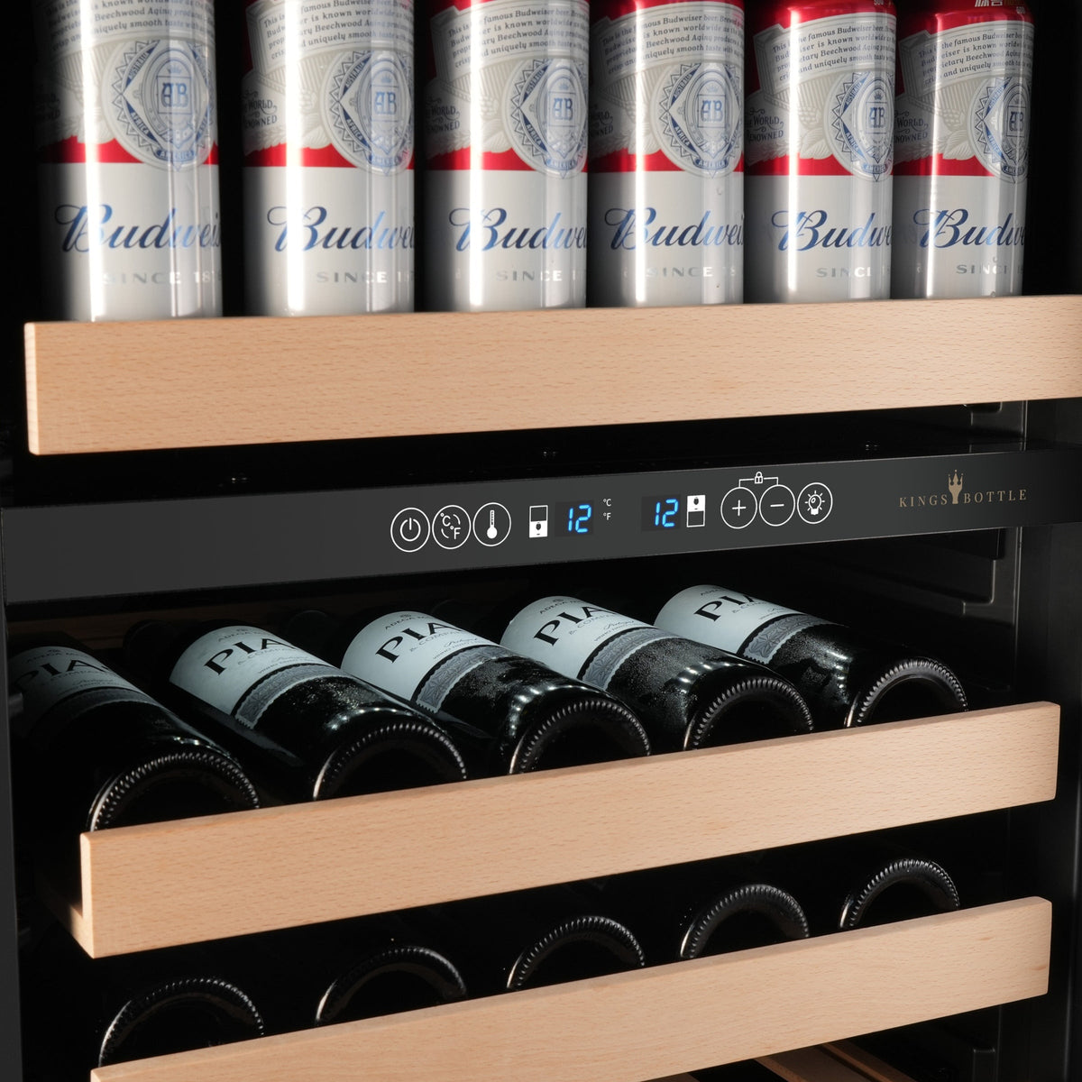KingsBottle 72-Inch Upright Dual-Zone Wine & Beverage Center
