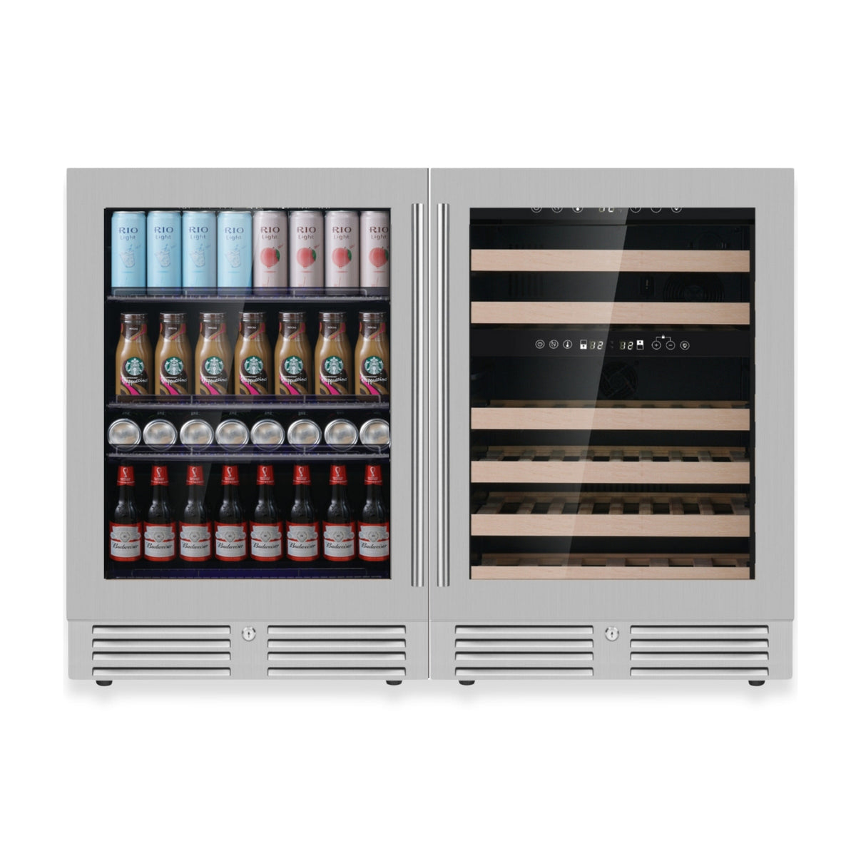 KingsBottle 48-Inch Triple-Zone Wine & Beverage Center