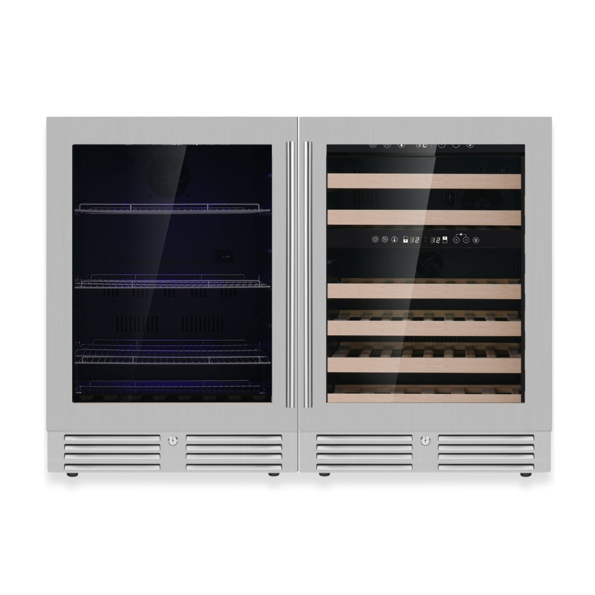 KingsBottle 48-Inch Triple-Zone Wine & Beverage Center