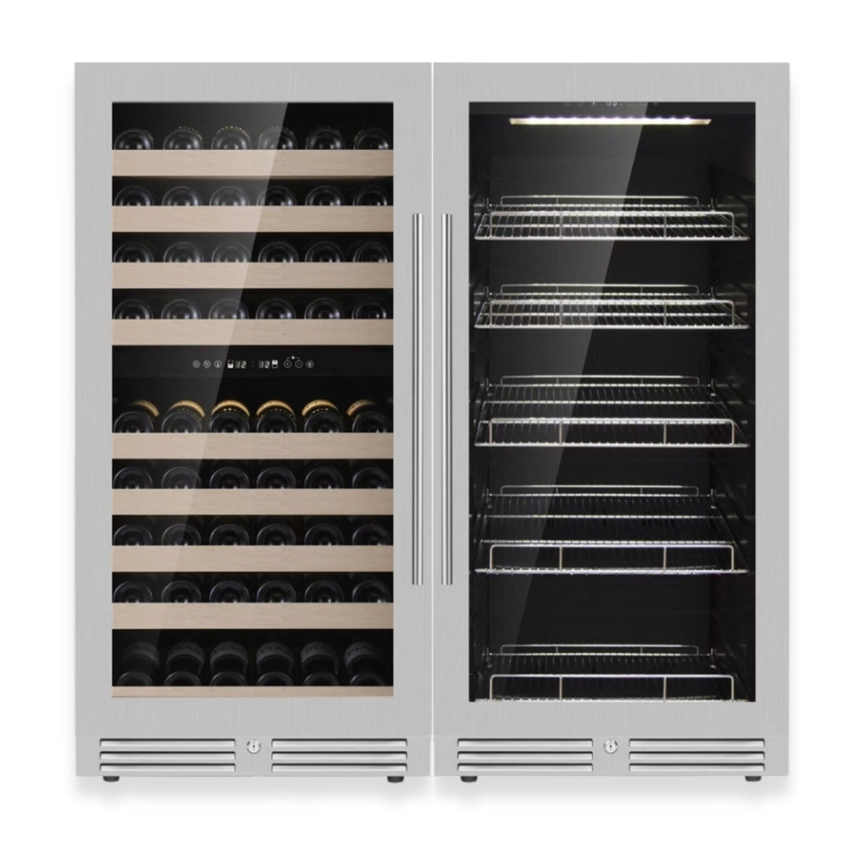 KingsBottle 47-Inch Upright Triple-Zone Wine & Beverage Center