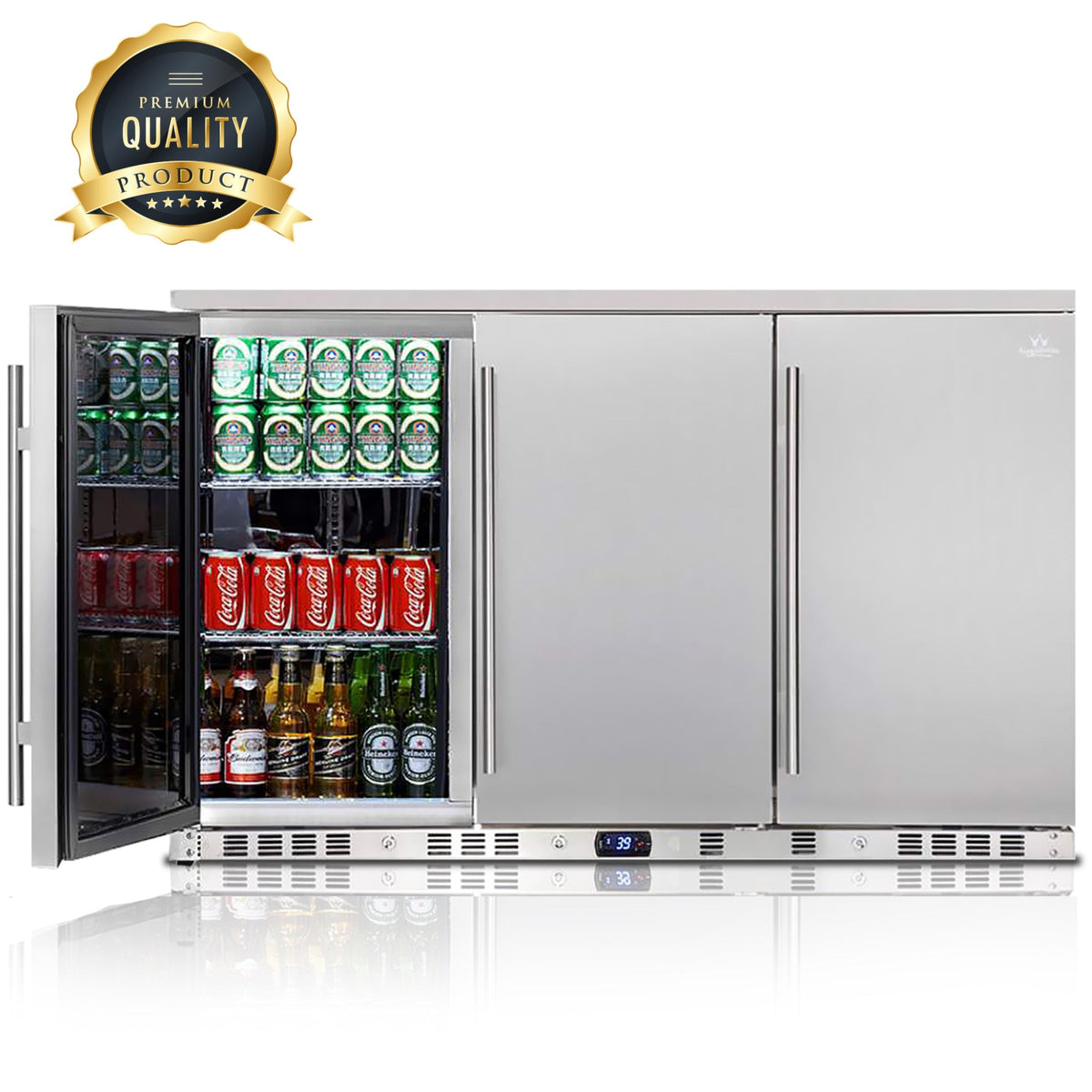 KingsBottle 53-Inch Outdoor Beverage Refrigerator