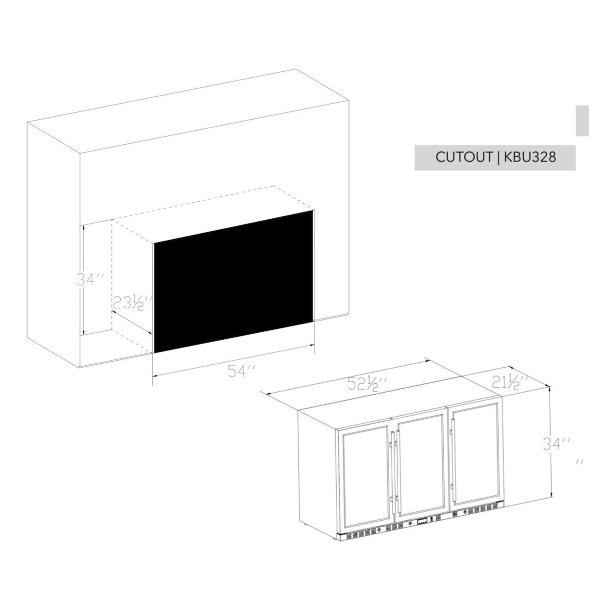 KingsBottle 53-Inch Beverage Refrigerator