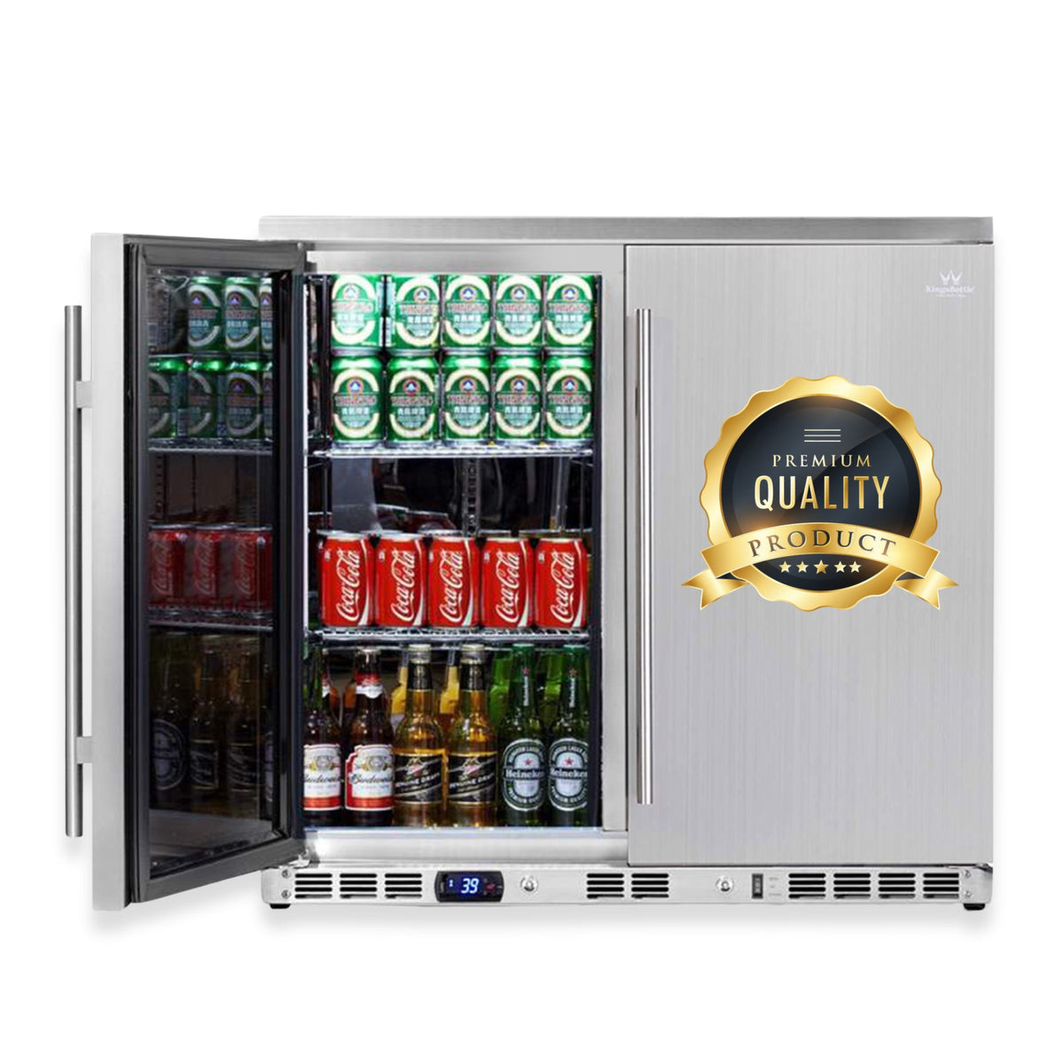 KingsBottle 36-Inch Outdoor Beverage Refrigerator