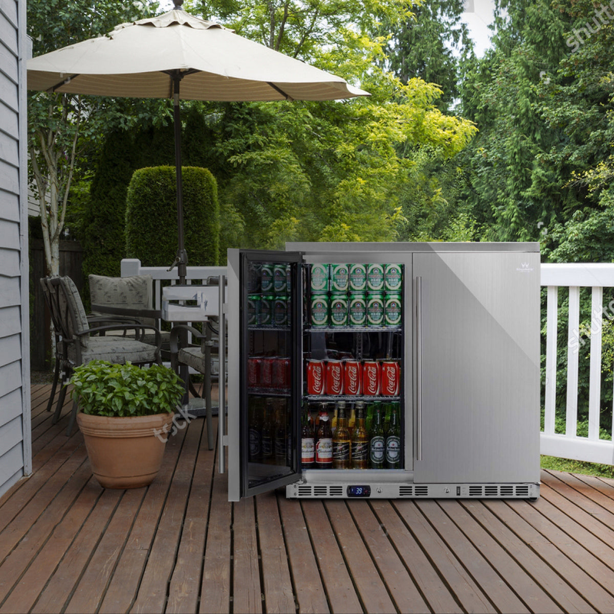 KingsBottle 36-Inch Outdoor Beverage Refrigerator