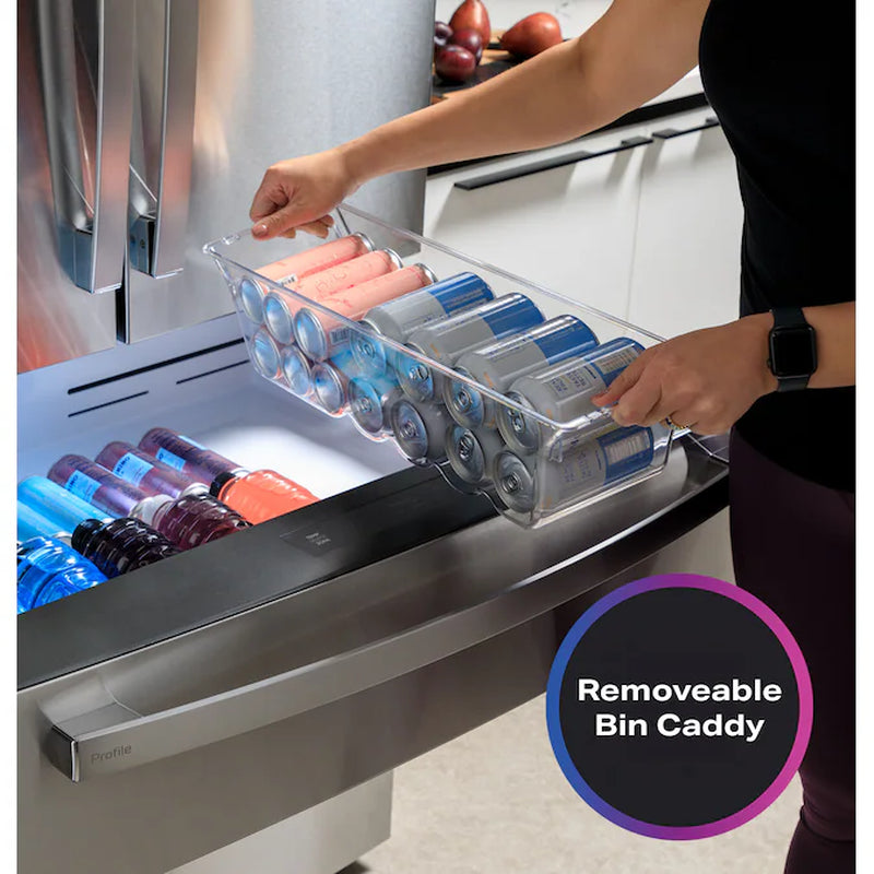 Profile Counter-Depth 22.4-Cu Ft 4 -Door 36-In Wide Smart Compatible French Door Refrirator with Ice Maker with Water and Ice Dispenser and Door within Door ( Finrprint-Resistant Stainless Steel ) ENERGY STAR Certified