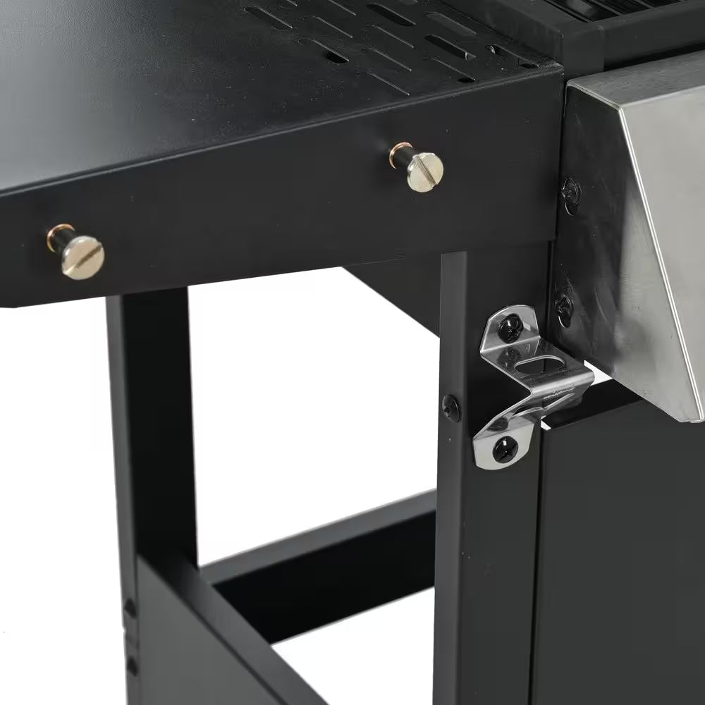 4-Burner Propane Gas Barbecue Grill with Stainless Steel Grill in Black