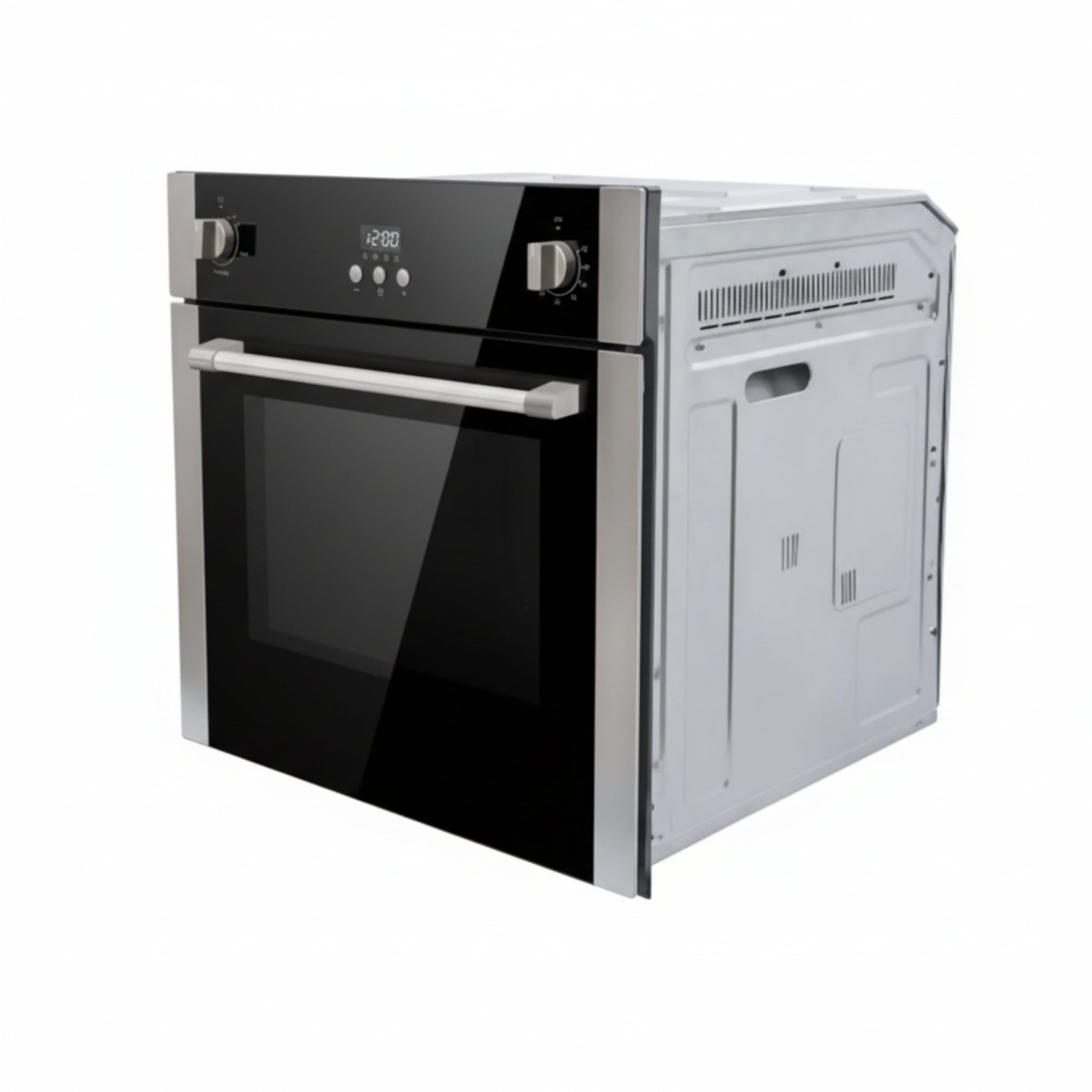 24 Inch Built-In Wall Oven, Stainless and Black
