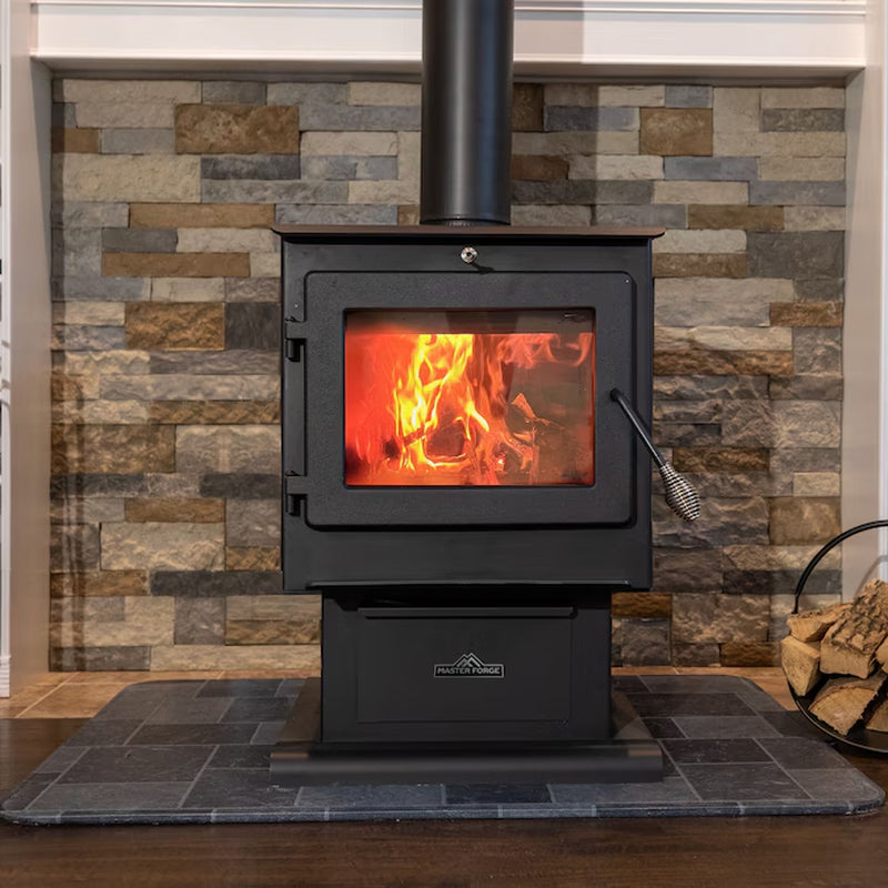 2500-Sq Ft Heating Area Firewood and Fire Logs Wood Stove (EPA Approved)