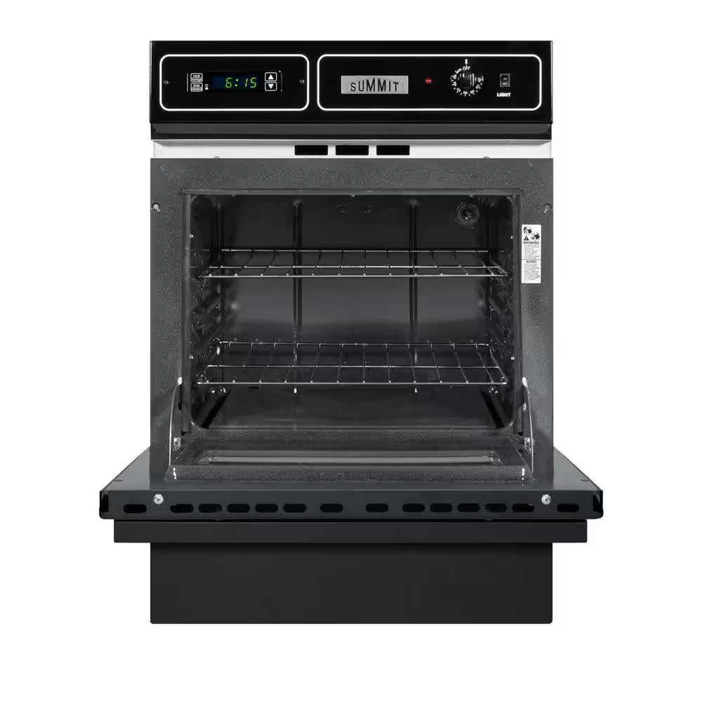 24 In. Single Electric Wall Oven in Black