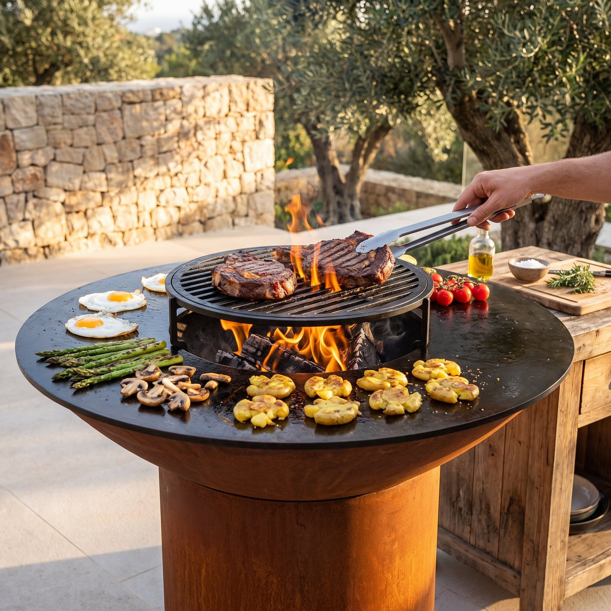 Arteflame Classic 40-Inch Grill — Tall Round Base