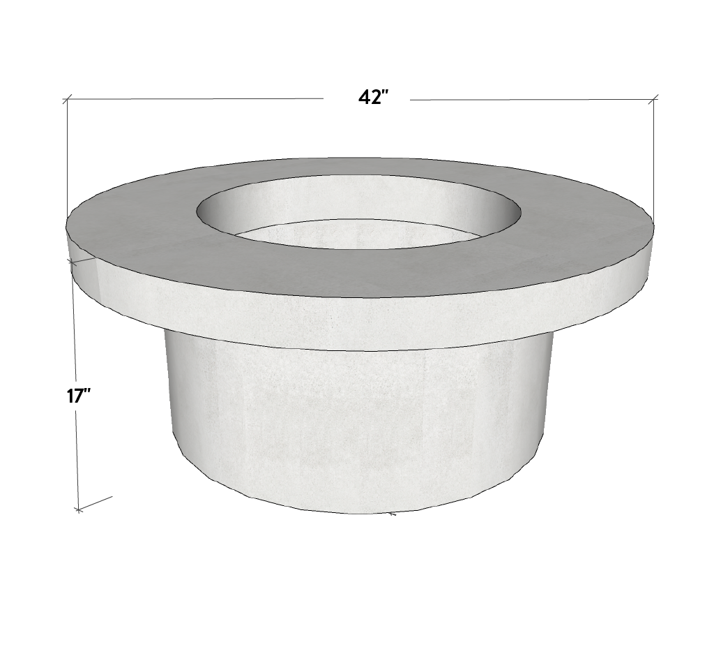 Mirasol Circular Concrete Fire Pit Table